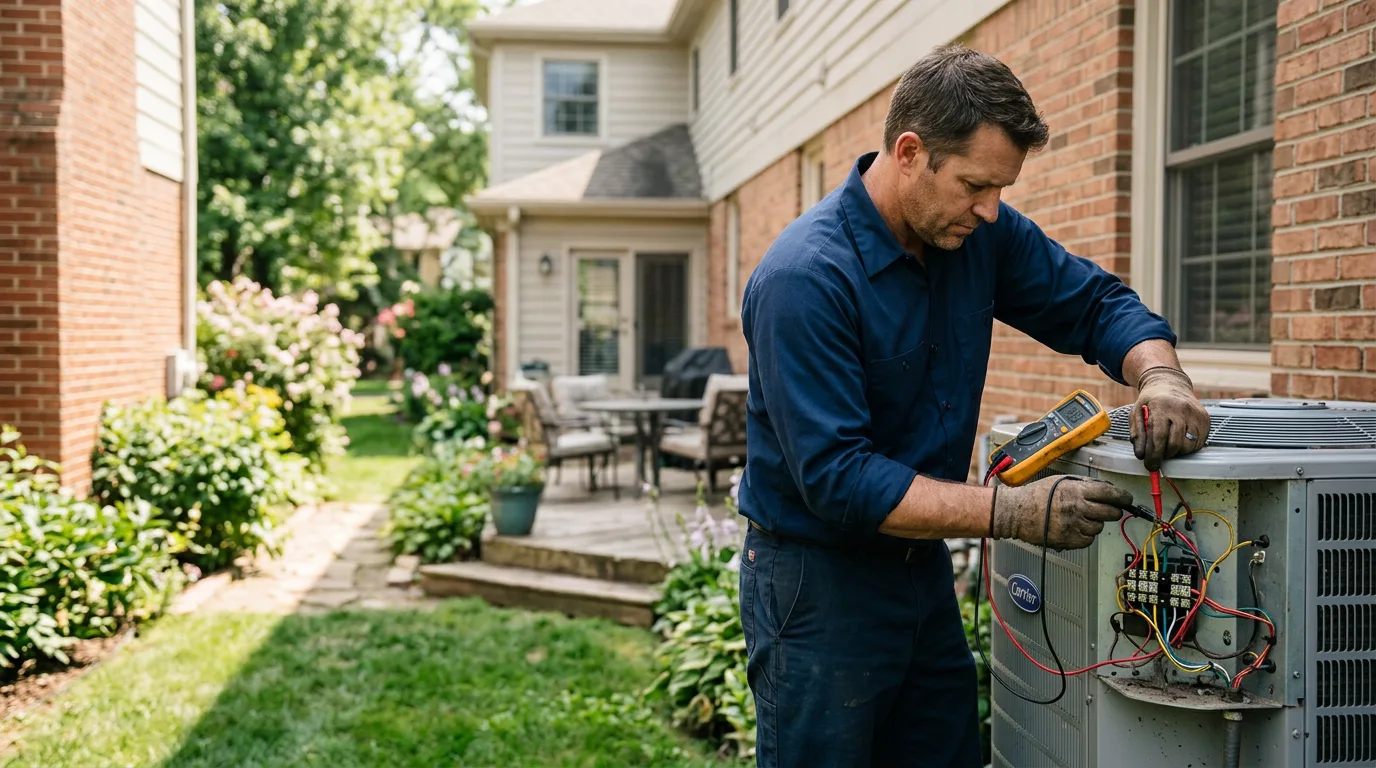 HVAC technician working near Glenville, MN